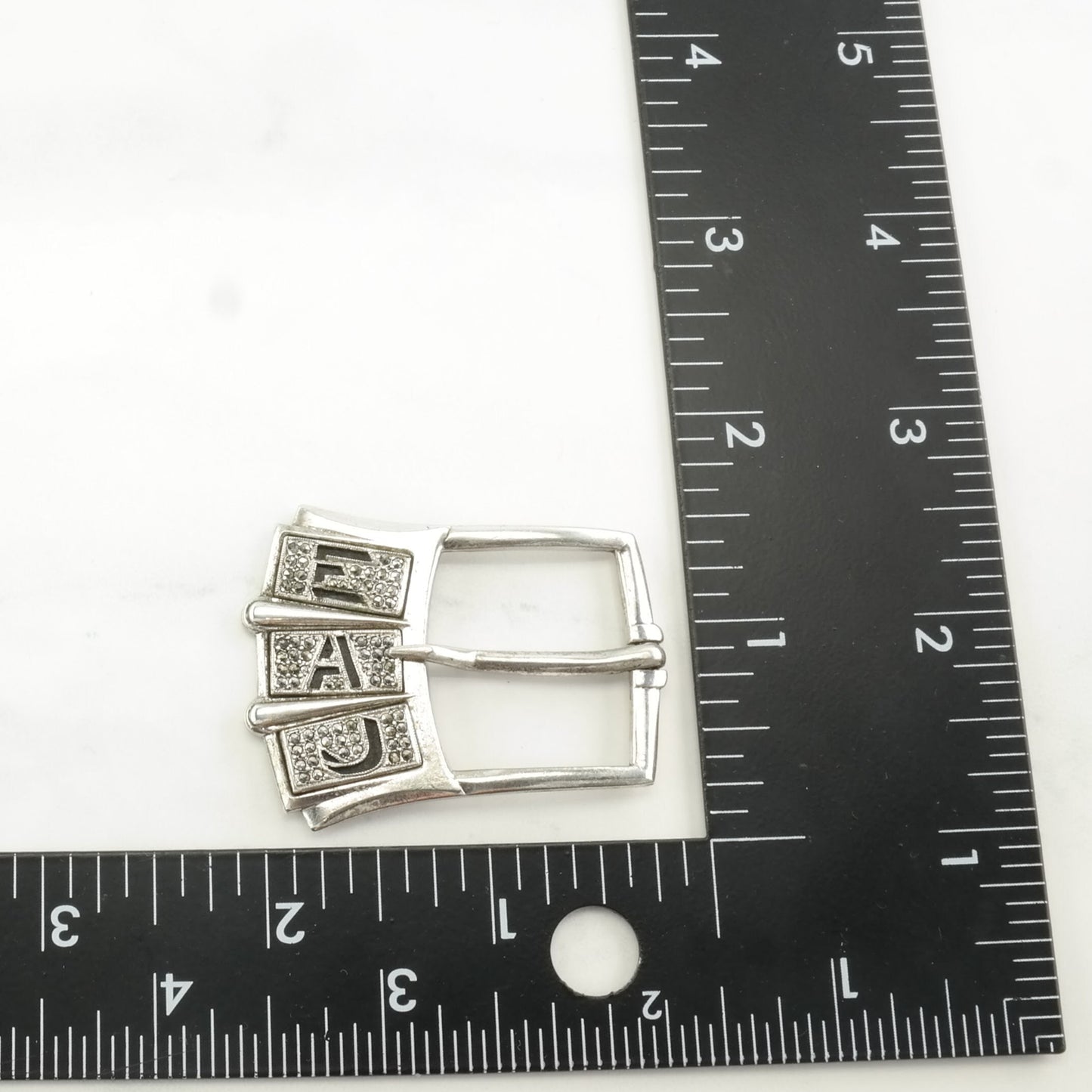 Art Deco "EAJ" Sterling Silver, Belt Buckle, for Replacement Initials