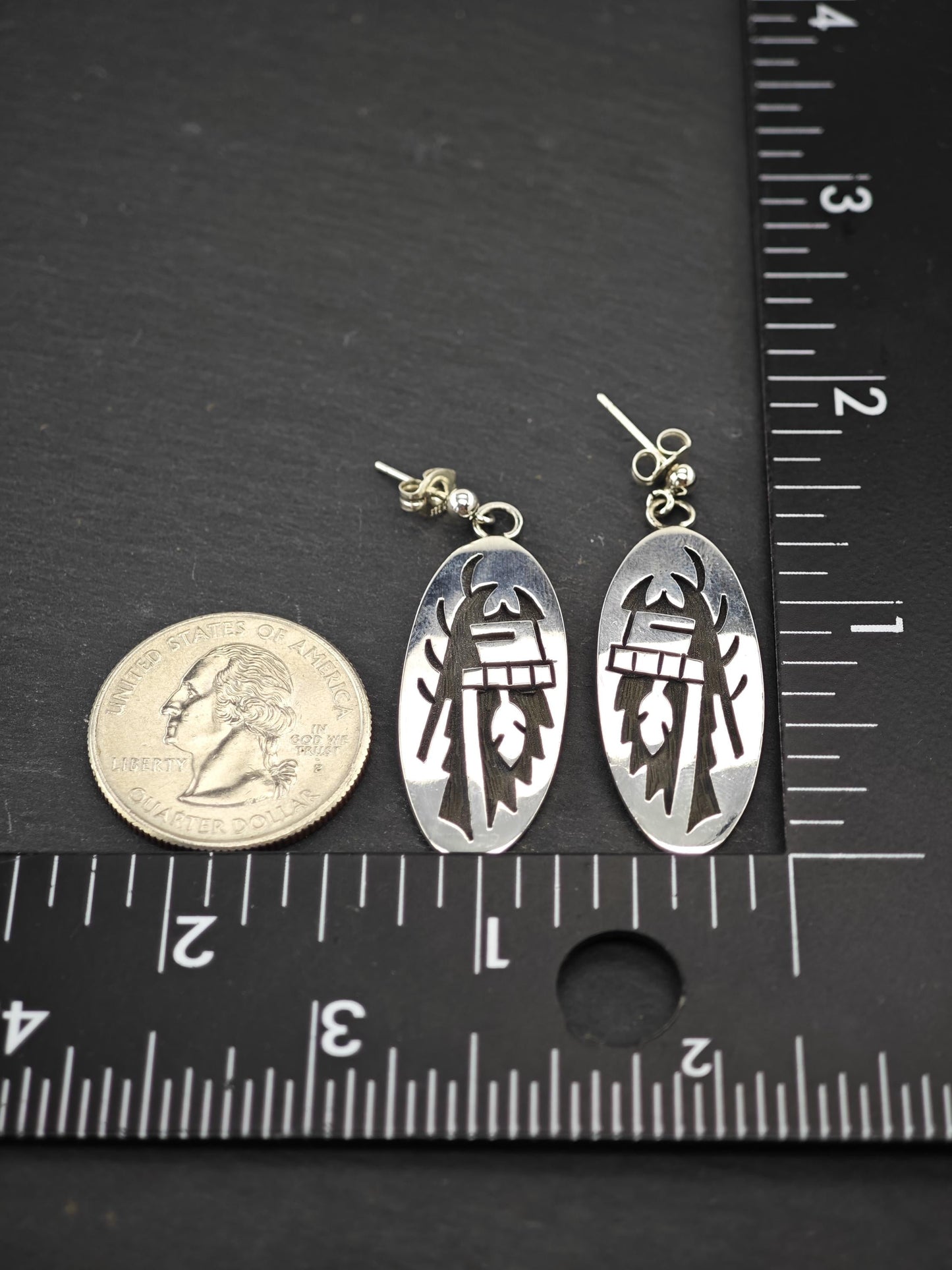 Choice of Hopi Overlay Stud/Dangle Earrings Sterling Silver