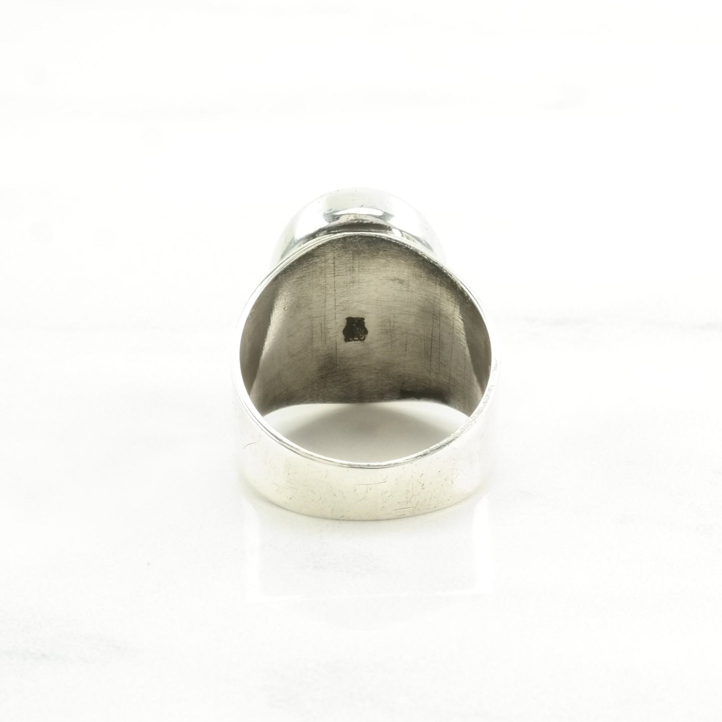 DTR Silver Ring Turquoise Modernist Sterling Blue Sz7 1/4 R4846