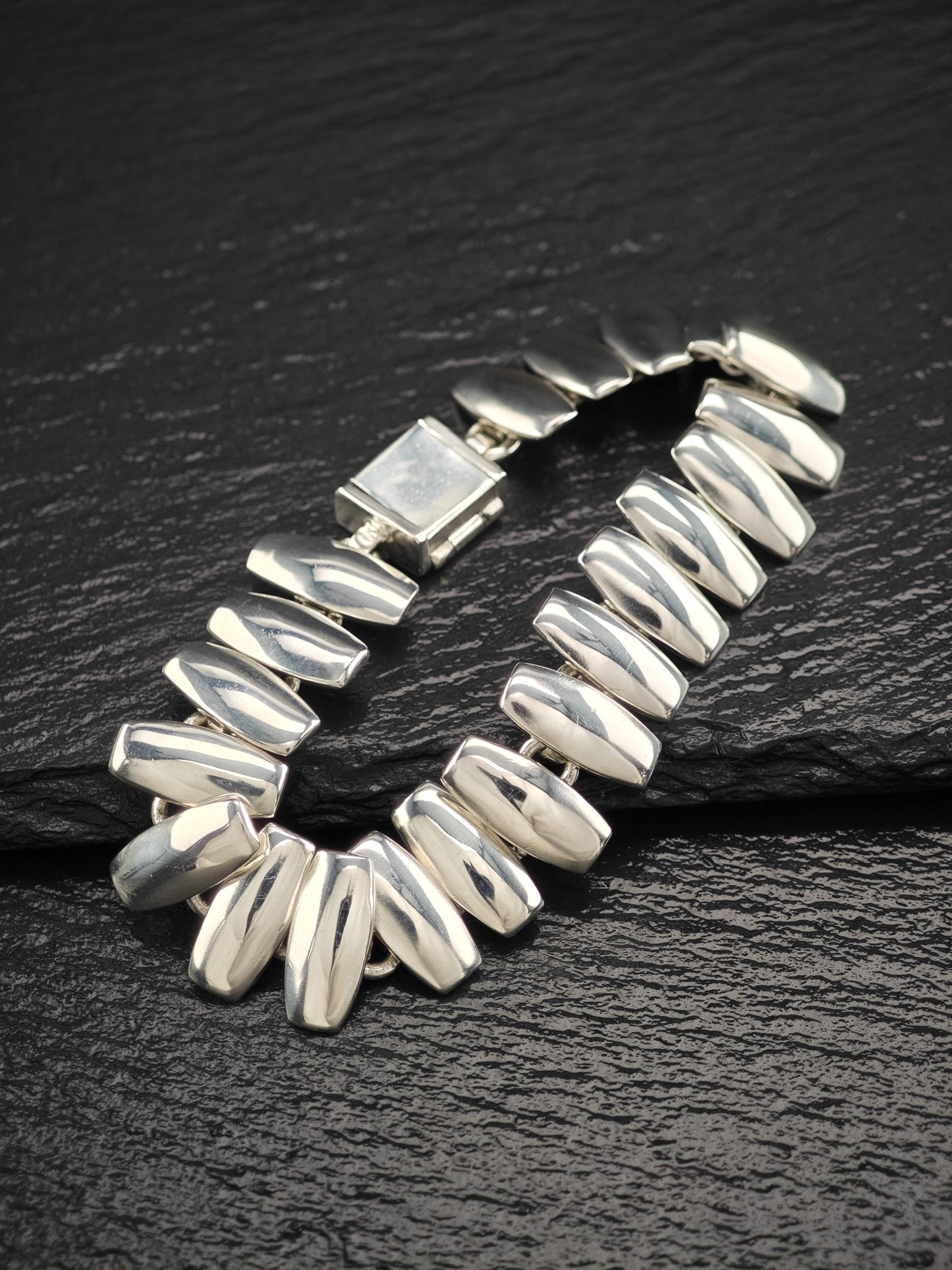 Vintage Taxco, Modernist Bracelet Sterling Silver