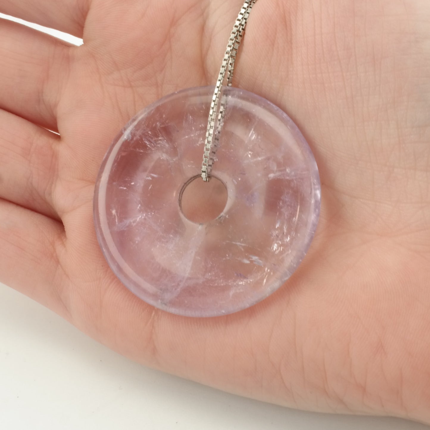 Vintage Sterling Silver Purple Amethyst Necklace