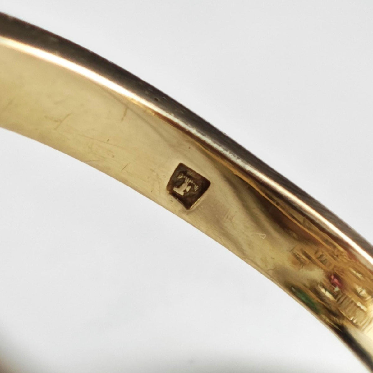 Victorian Multi Paste Stone 14K Gold Ring Sz 7 1/4 R6798