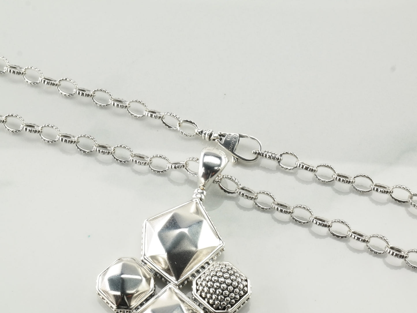 Lagos Abstract Cross Sterling Silver Necklace