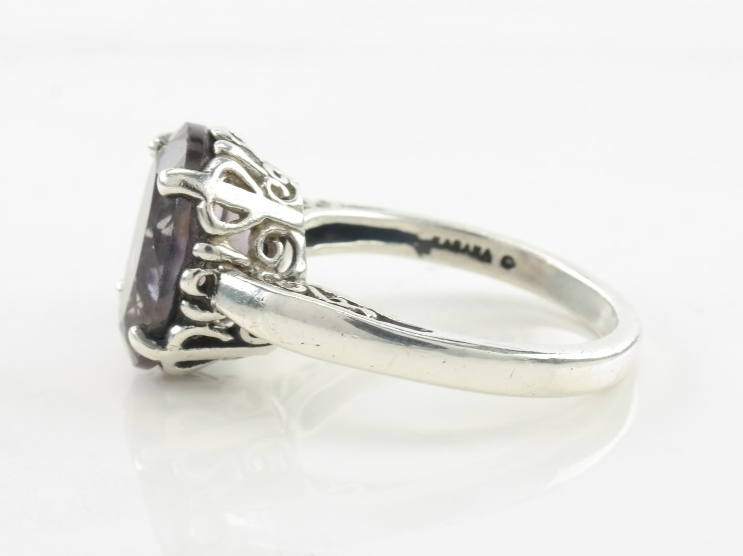Vintage Kabana Sterling Silver Ring Amethyst Size 9