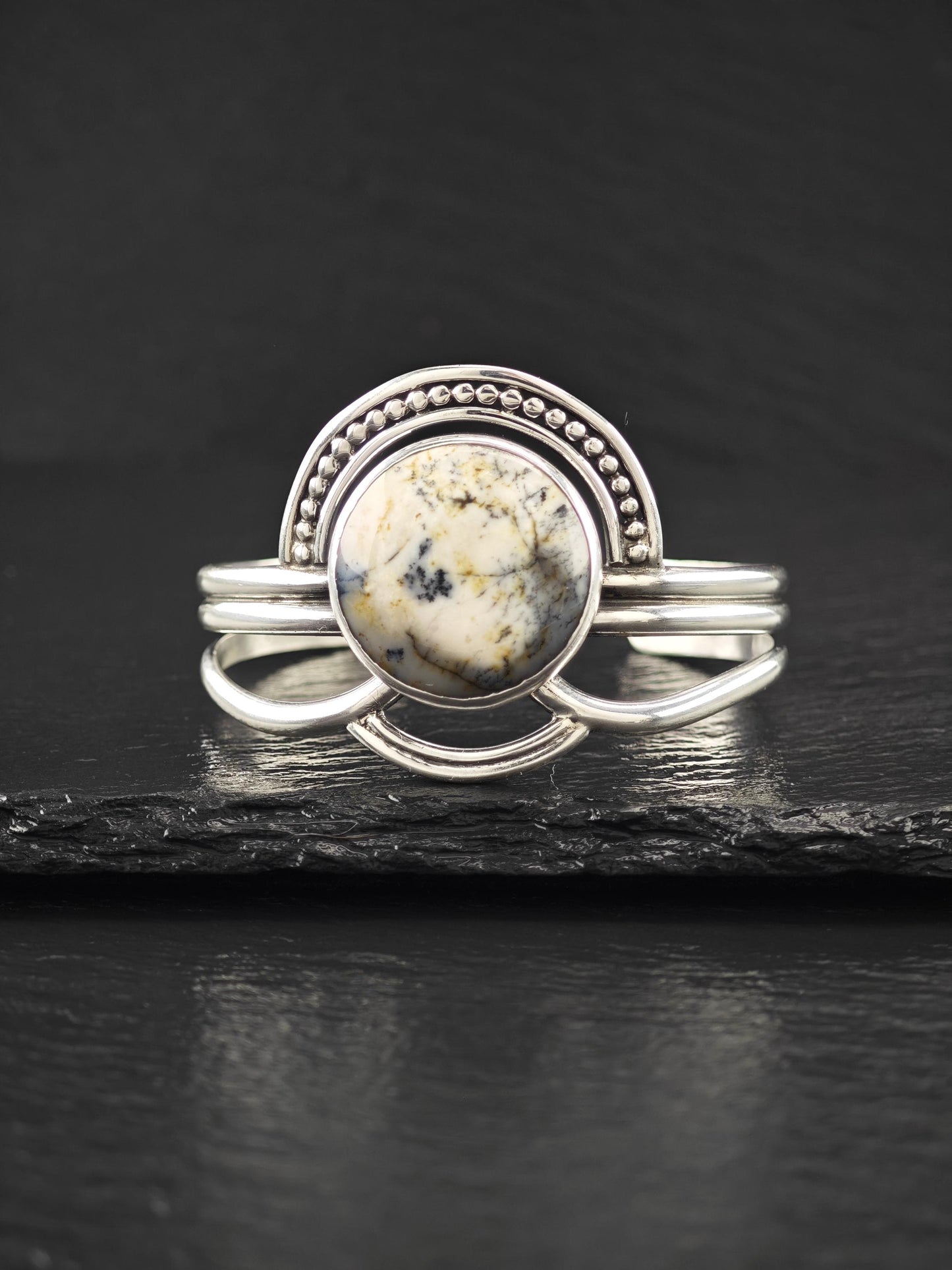 Karnes Stinson Agate Cuff Bracelet Sterling Silver