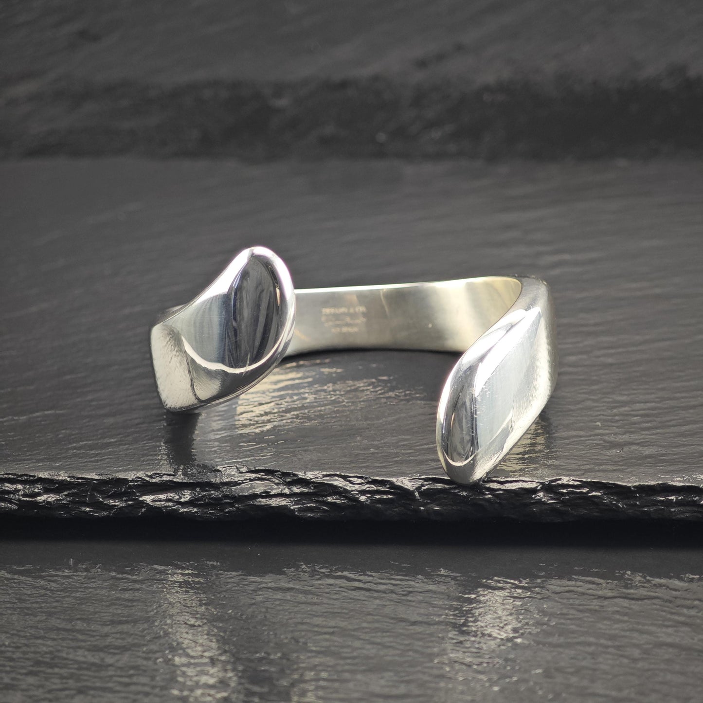 Vintage Tiffany & Co., Elsa Peretti Swirl Sterling Silver Cuff Sz 6 1/4" BR3125