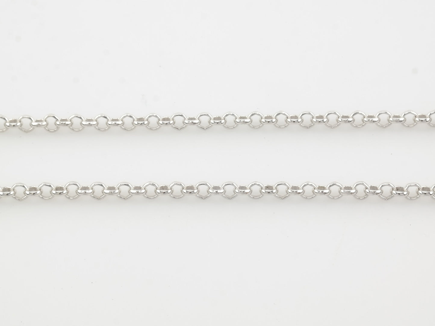 Vintage Minimalist Sterling Silver 3mm 22" Rolo Necklace