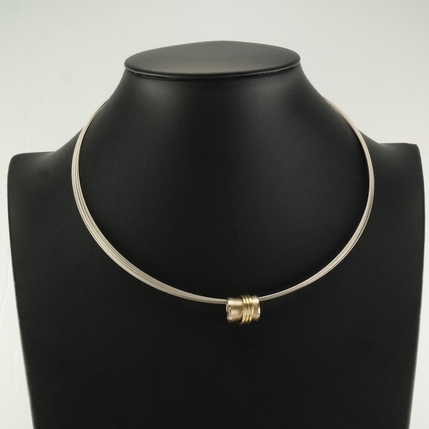 Gabriel Offiesh Steel Wire Gold Accent 18K & 14K Necklace