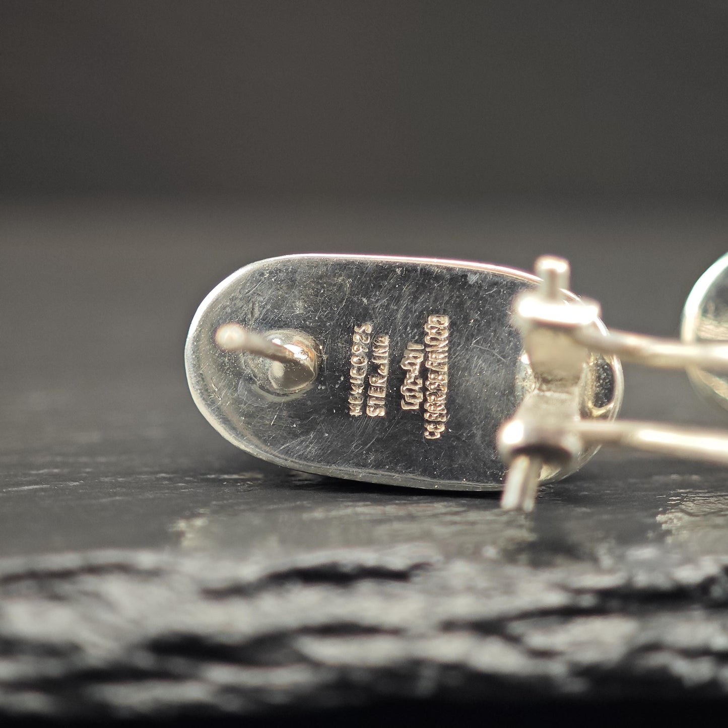 Cerro Blanco White Shell Scallop Earrings in Sterling Silver - Elegant Omega Back Design