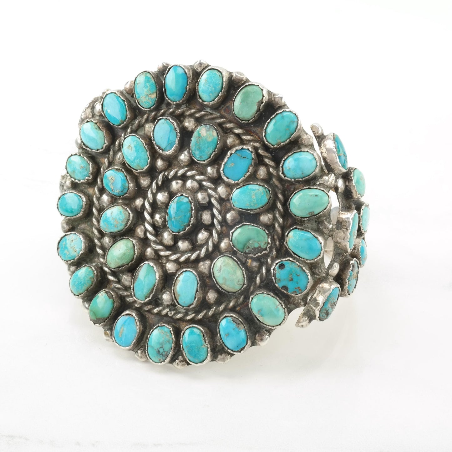 Vintage Old Pawn, Native American Sterling Silver Cuff Bracelet