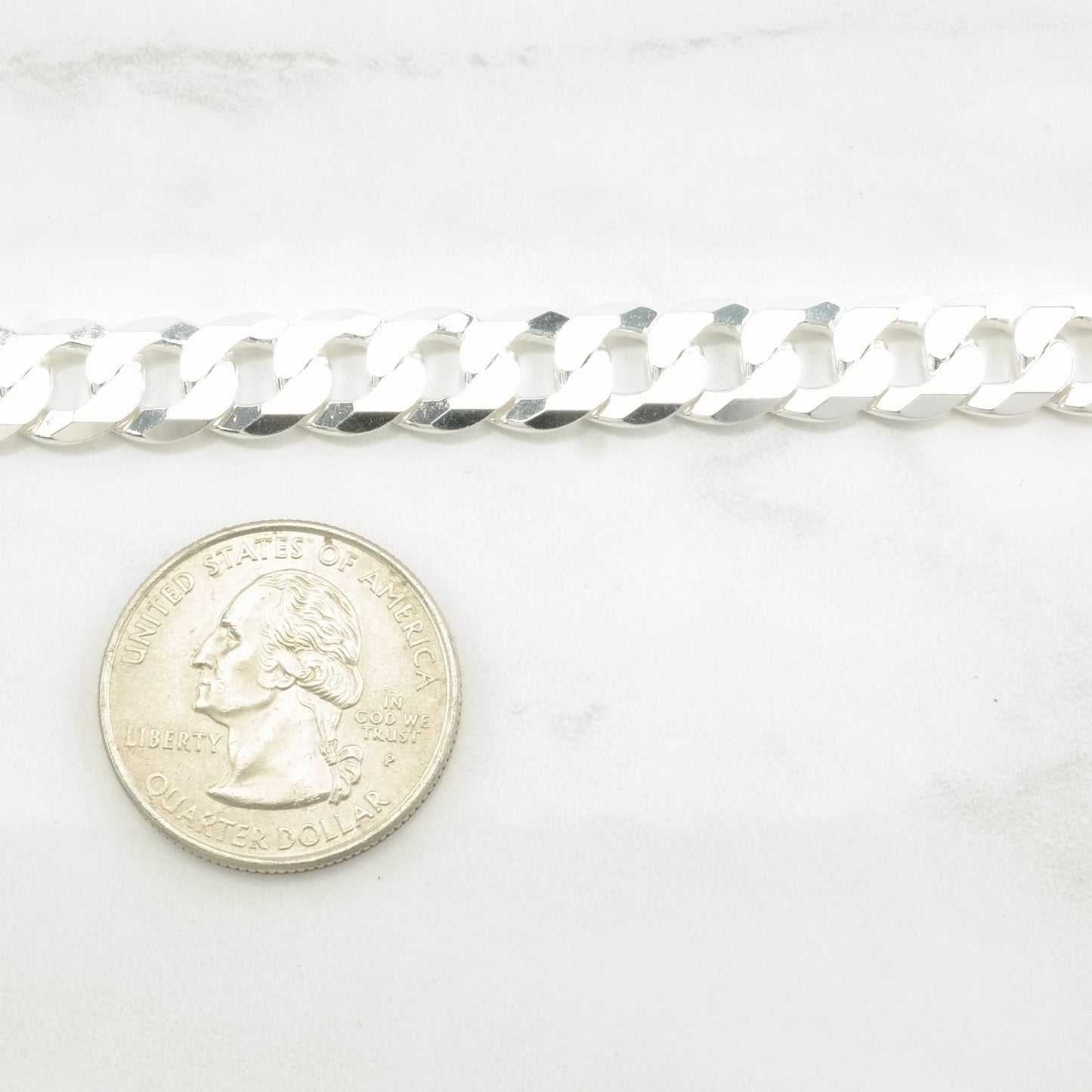 6.5mm Cuban Sterling Silver Chain Curb Link N2152