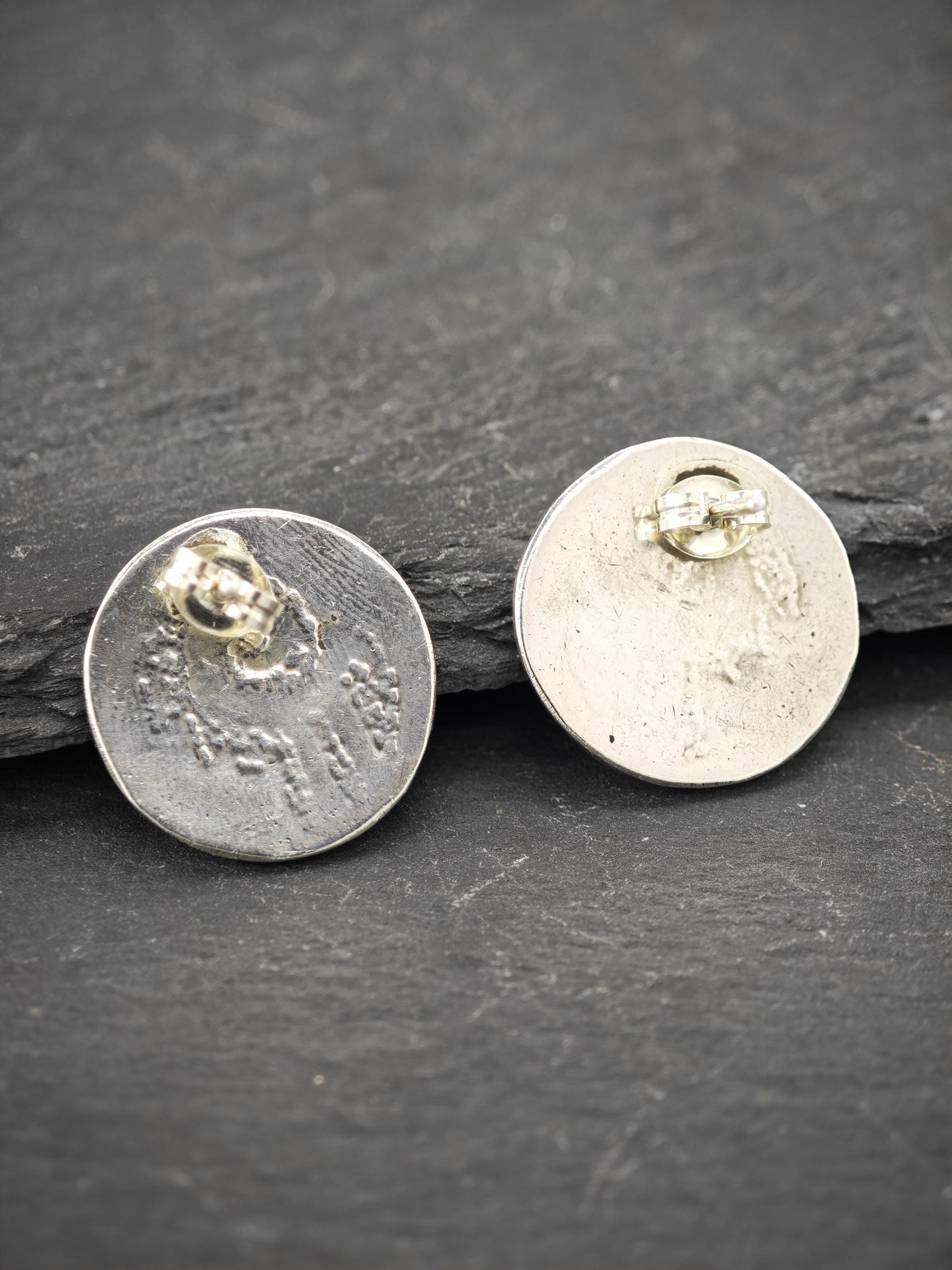 Choice of Native American, Overlay Stud Earrings Sterling Silver