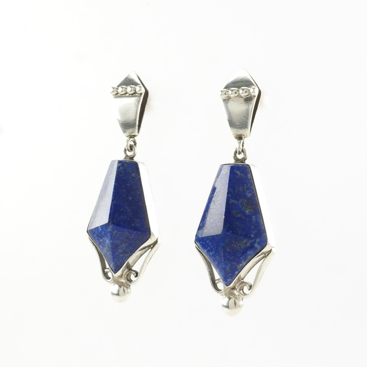 DTR Sterling Silver Lapis Lazuli Earrings Stud/Dangle
