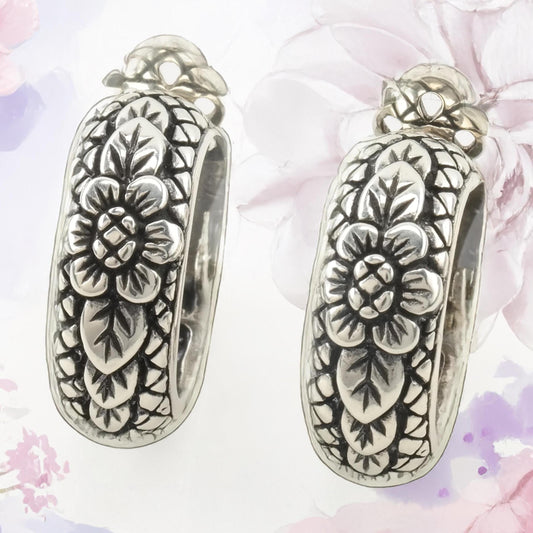 Vintage Stephen Dweck Sterling Silver Clip On/Hoop Earrings