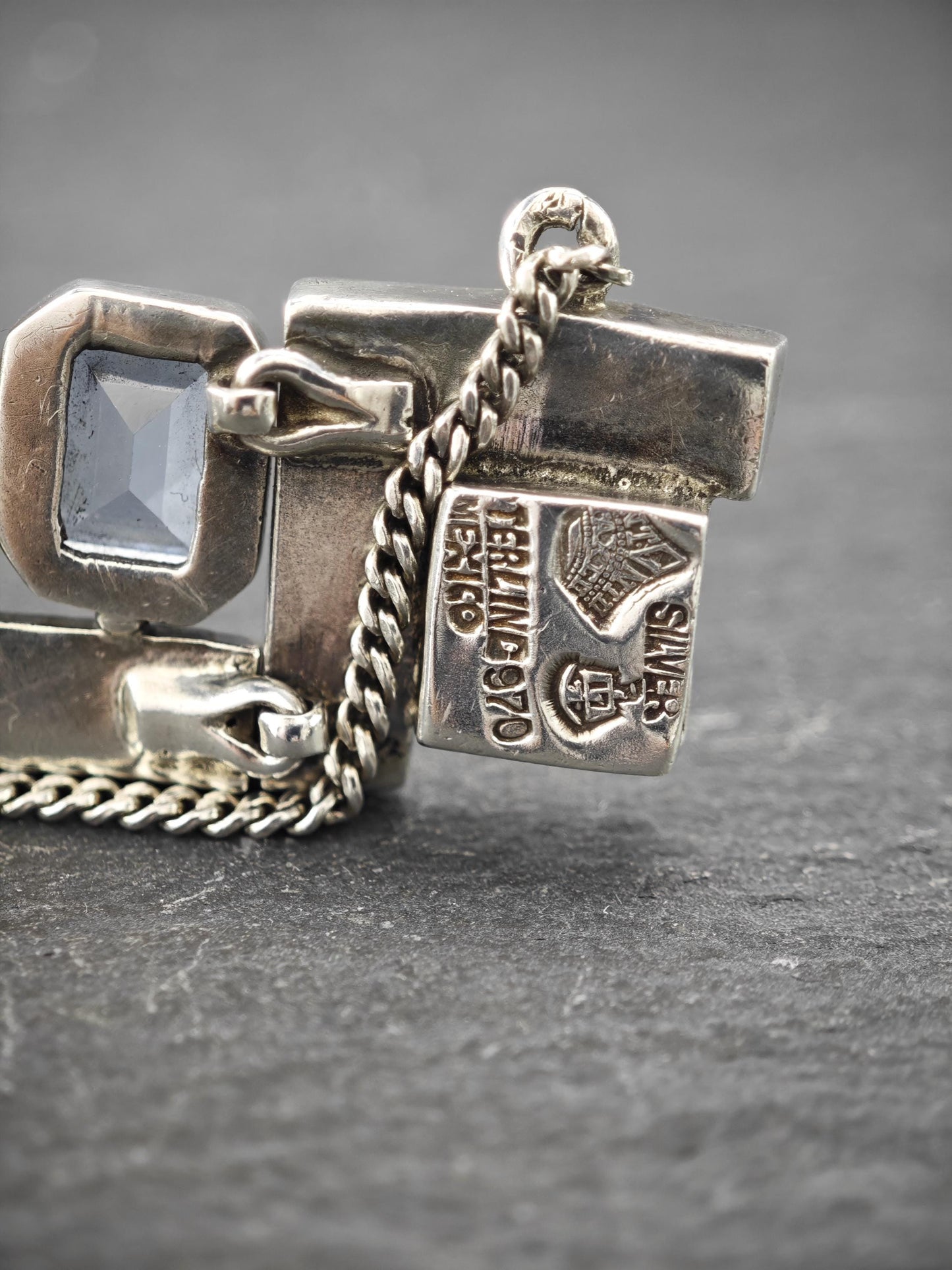 Vintage Antonio Pineda Taxco Bracelet, Brooch Set Sterling Silver