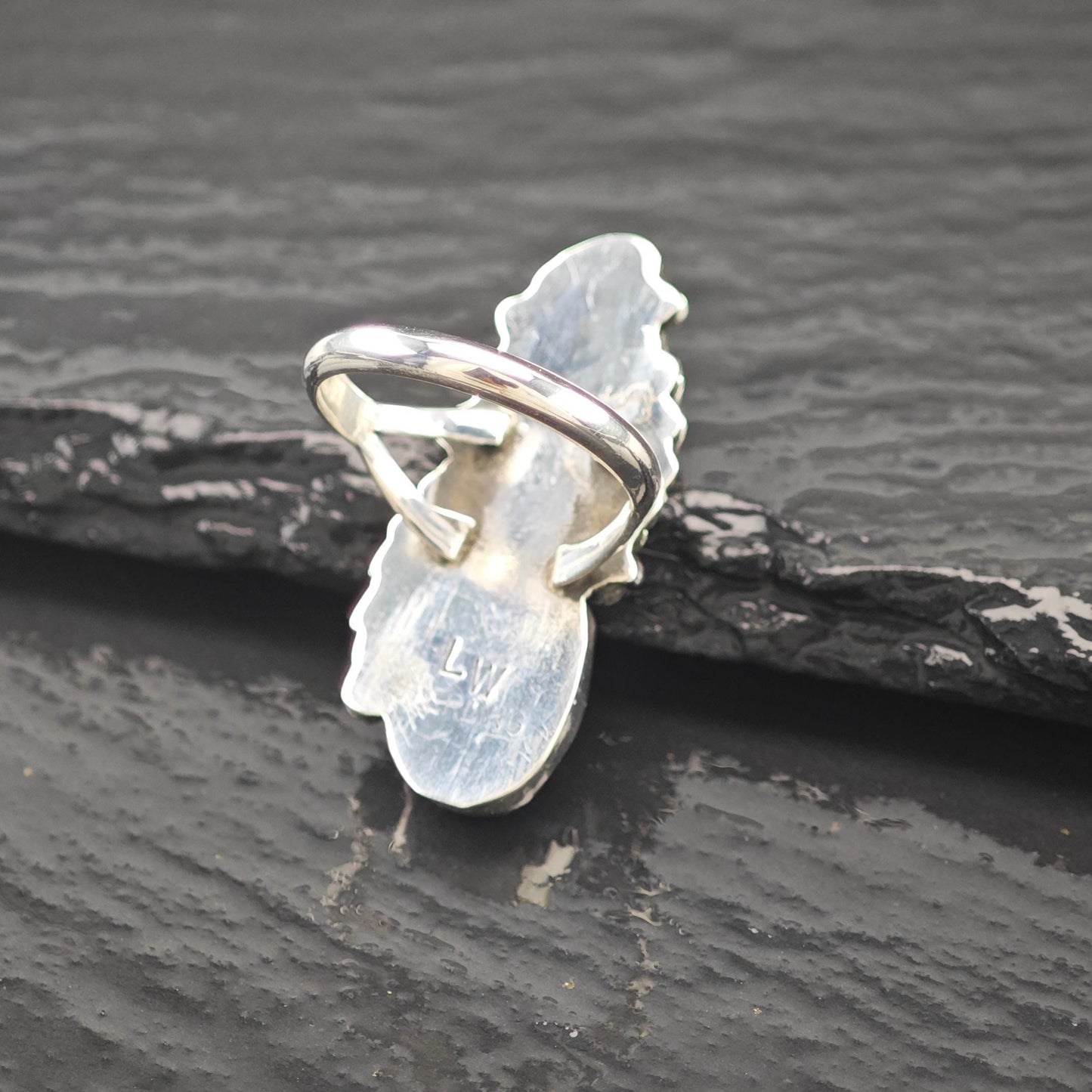 Native American Turquoise, Coral Ring Sterling Silver