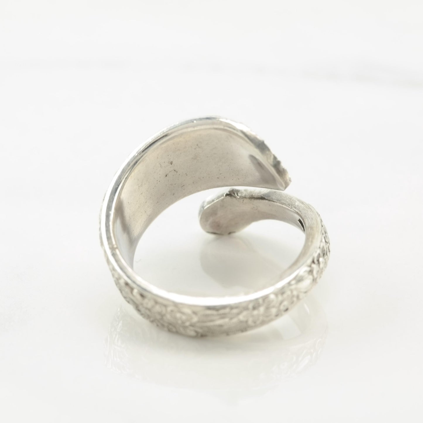 Repousse Spoon, Sterling Silver Ring Sz7 3/4 R5601