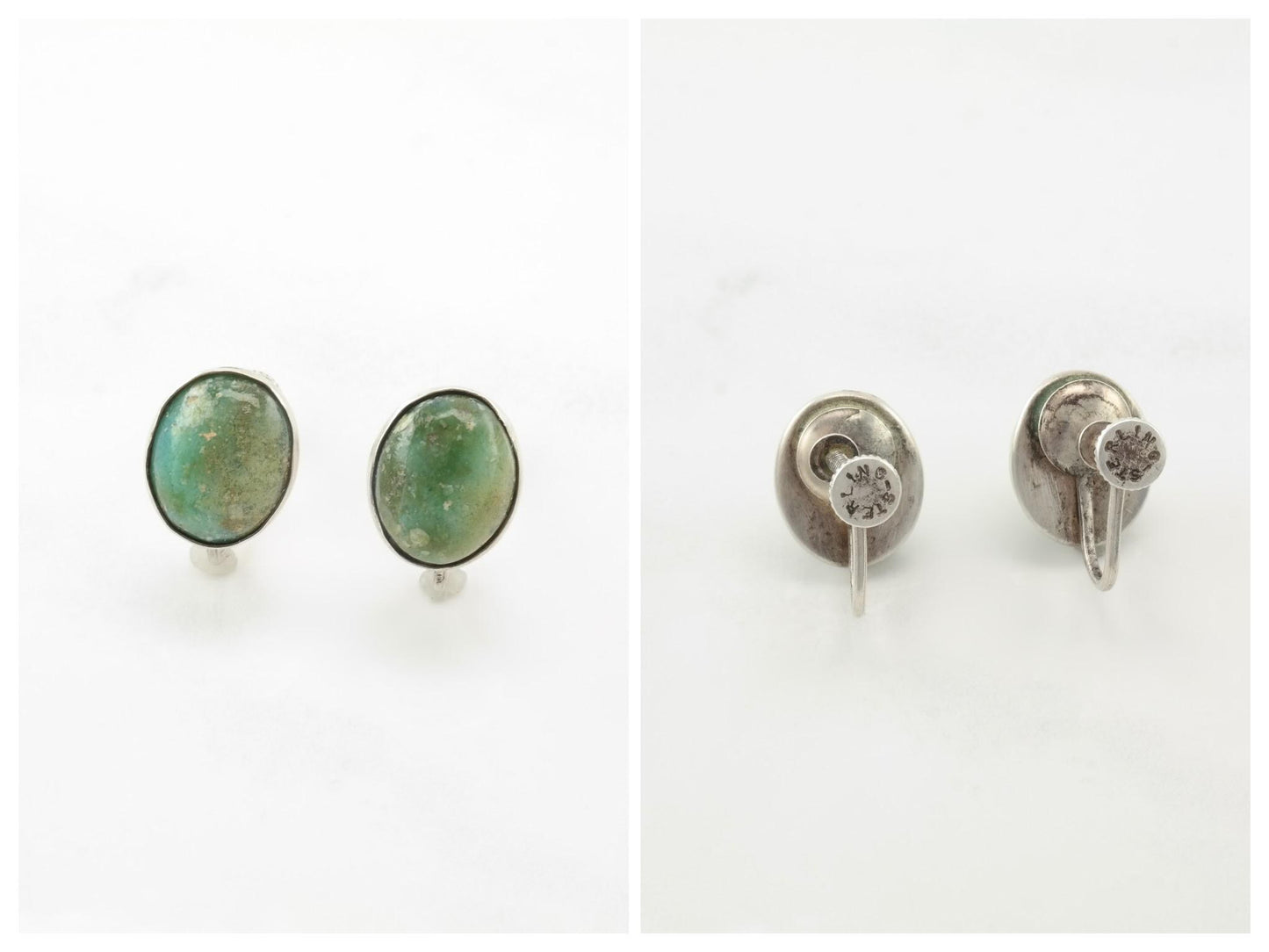 Choice of Vintage Native American Sterling Silver Screw Back Earrings