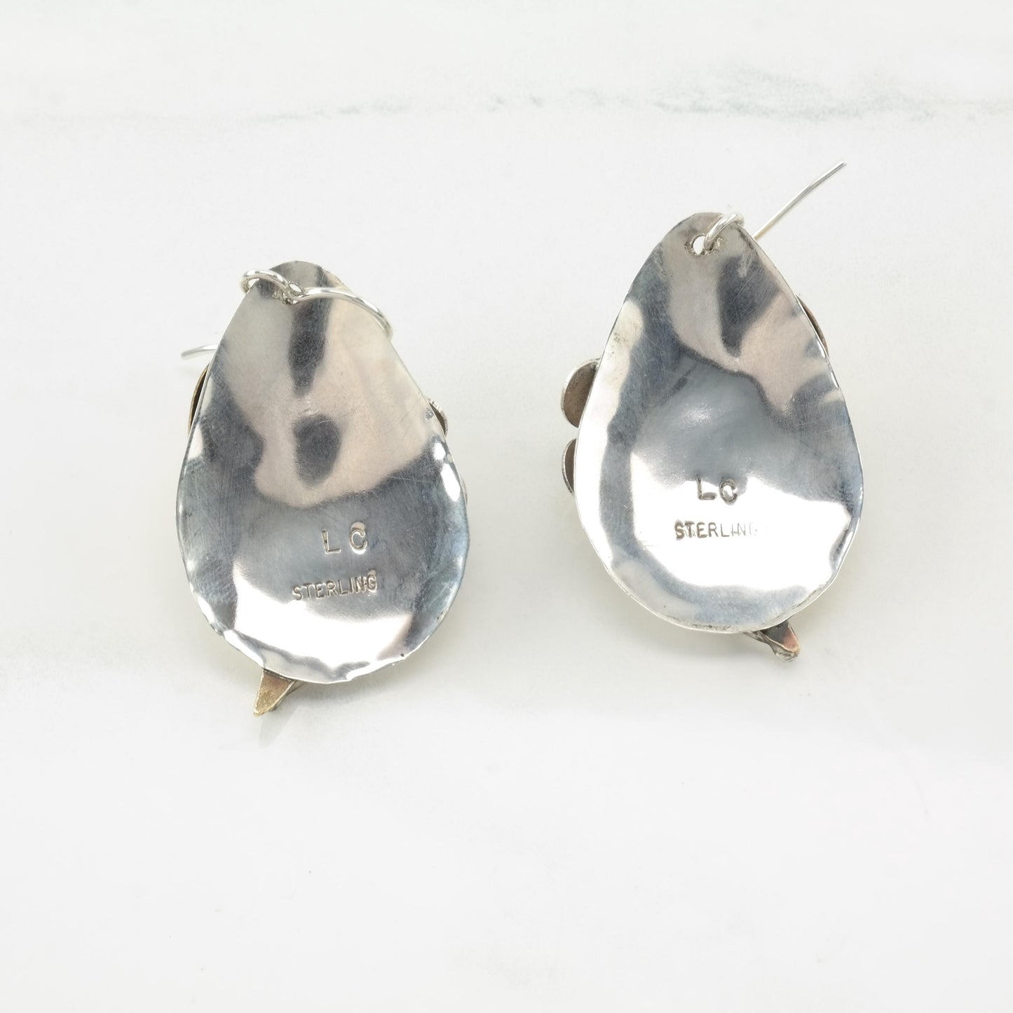 Vintage Sterling Silver Fish Hook Earrings