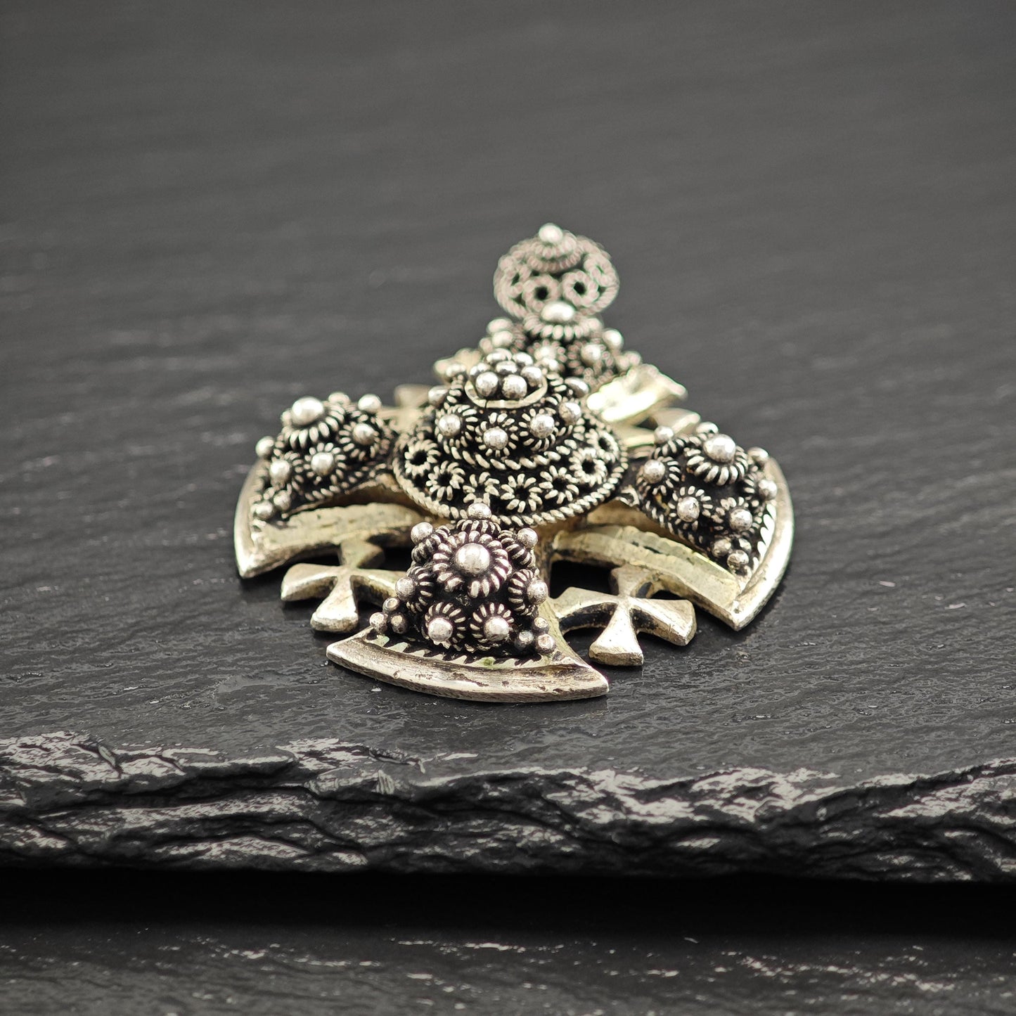Vintage Jordan Jerusalem, Cross Pendant Sterling Silver