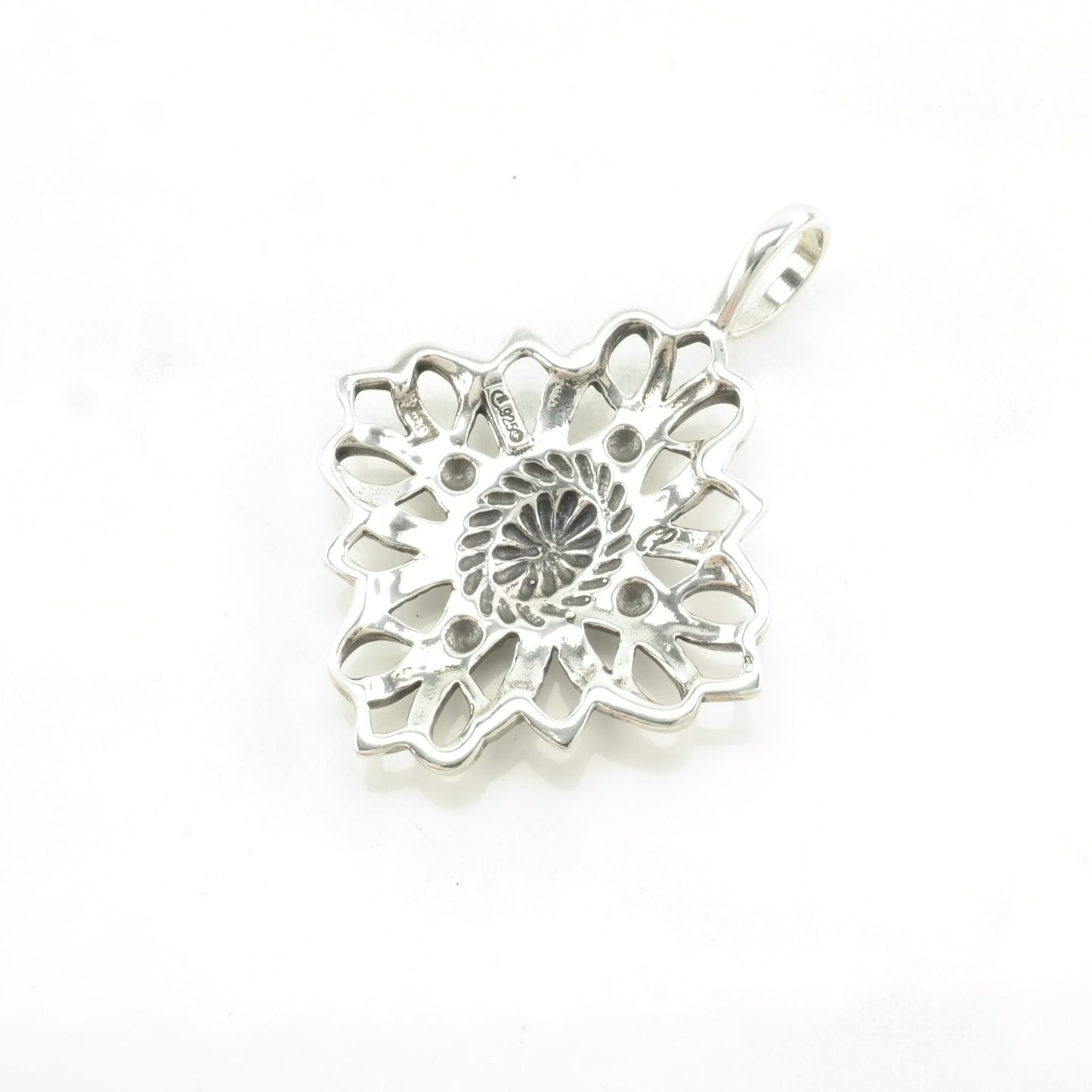 Vintage Carolyn Pollack Flower Sterling Silver Pendant