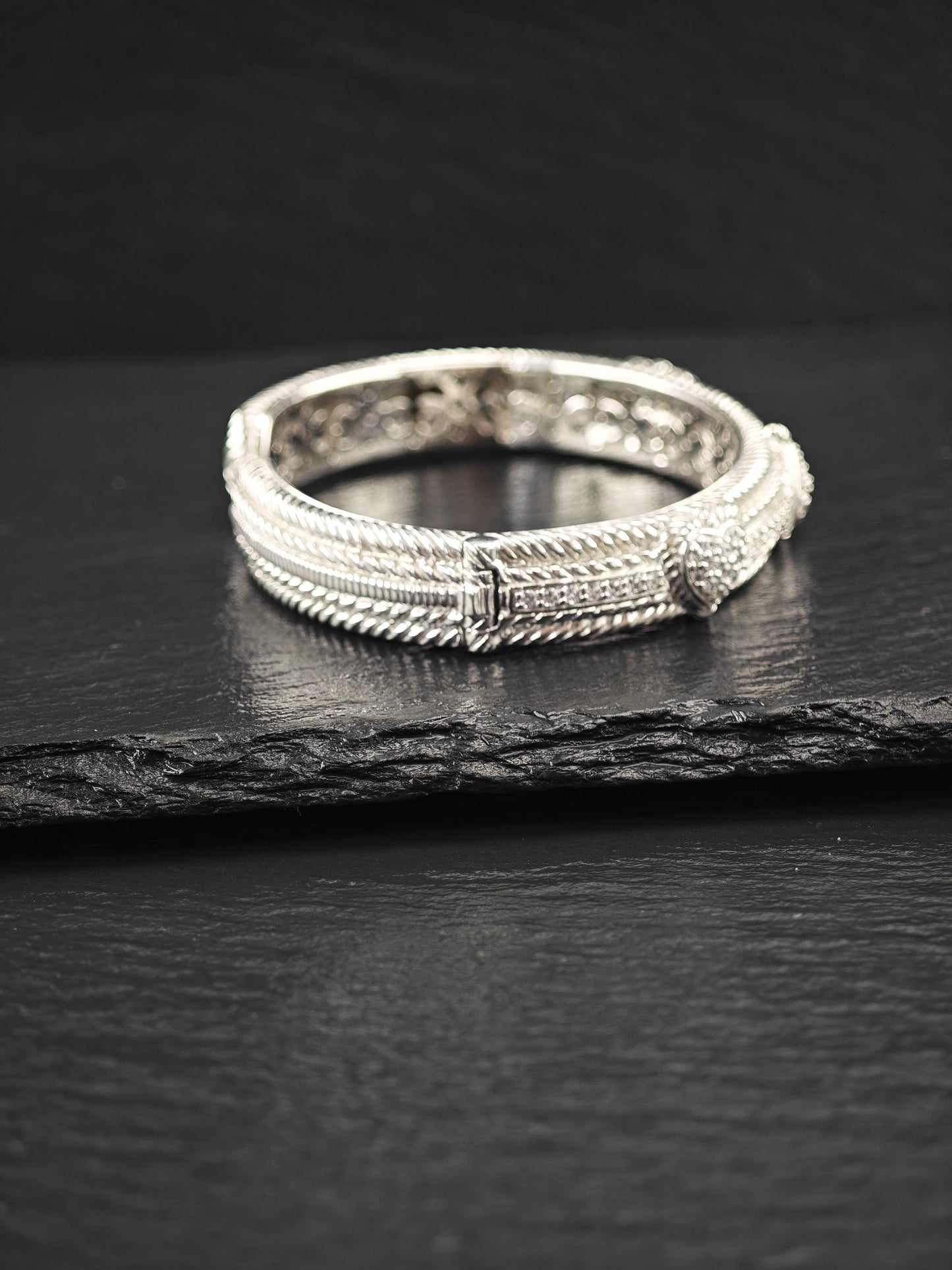 Vintage Judith Ripka, DQCZ Bracelet Sterling Silver