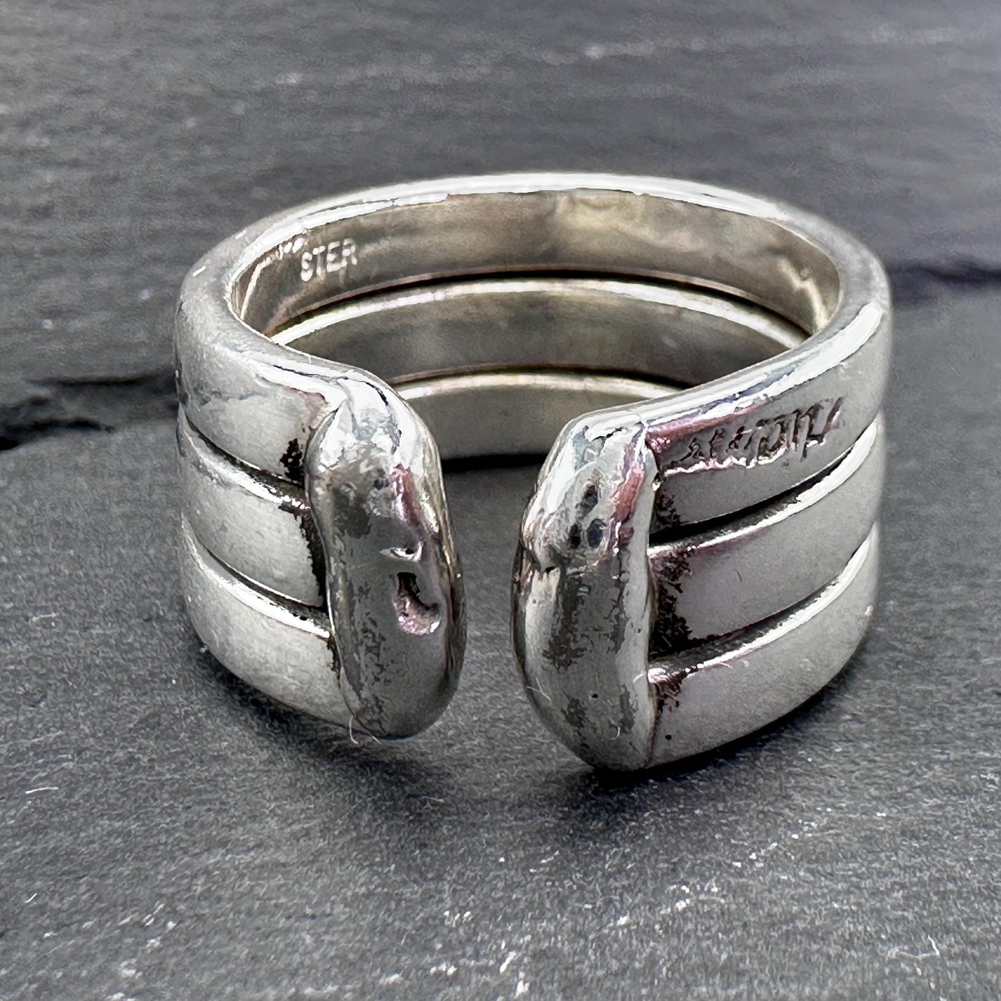 3 Strand Band Sterling Silver Ring Size 8