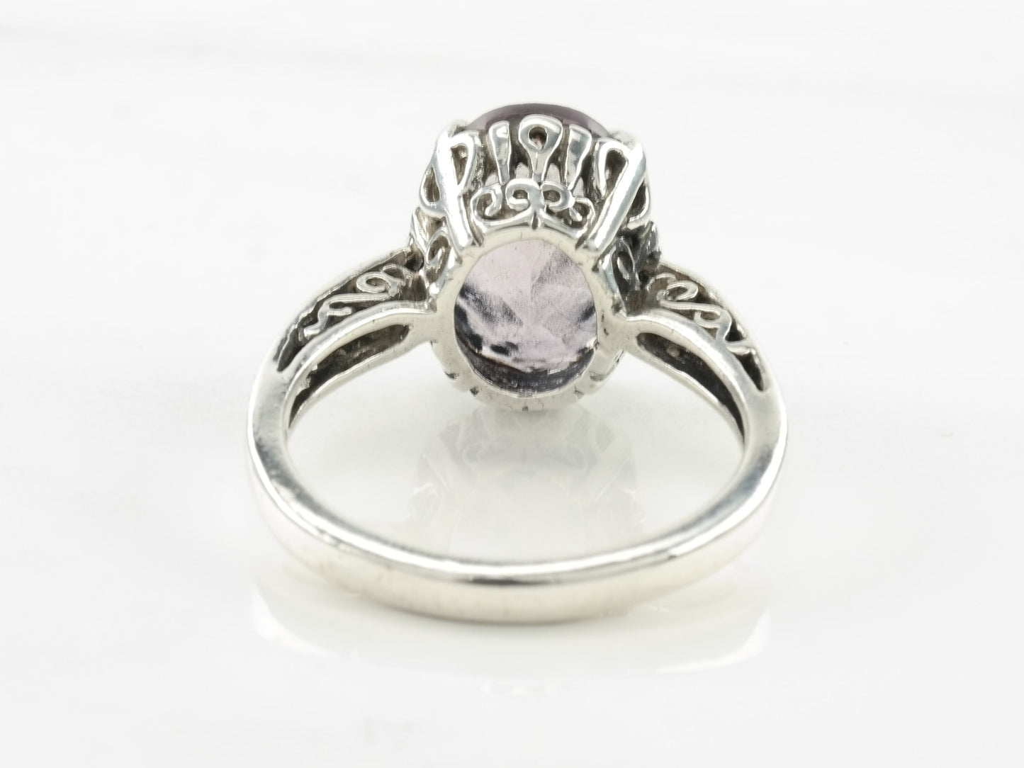 Vintage Kabana Sterling Silver Ring Amethyst Size 9