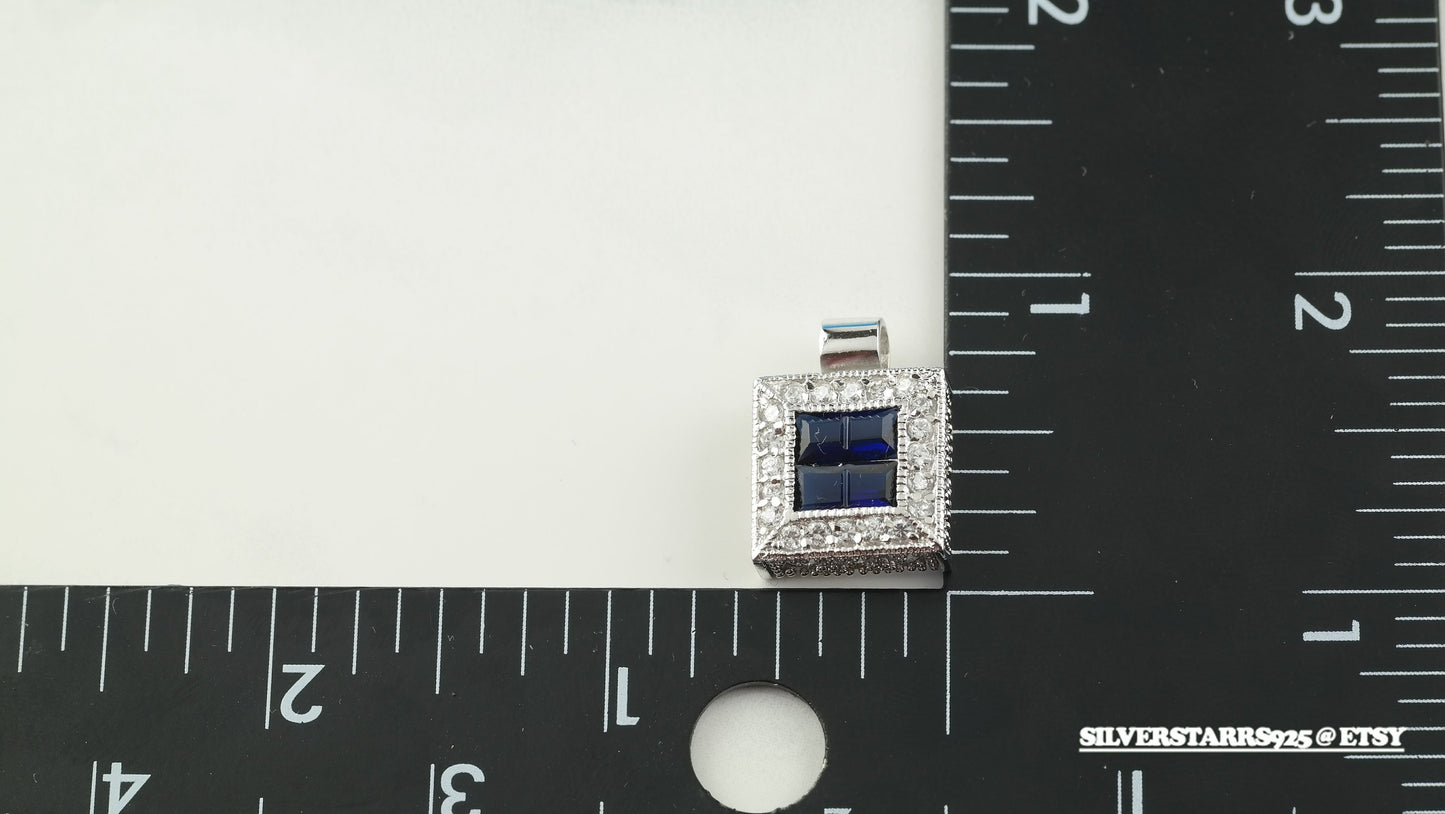 Vintage CZ Sterling Silver Pendant