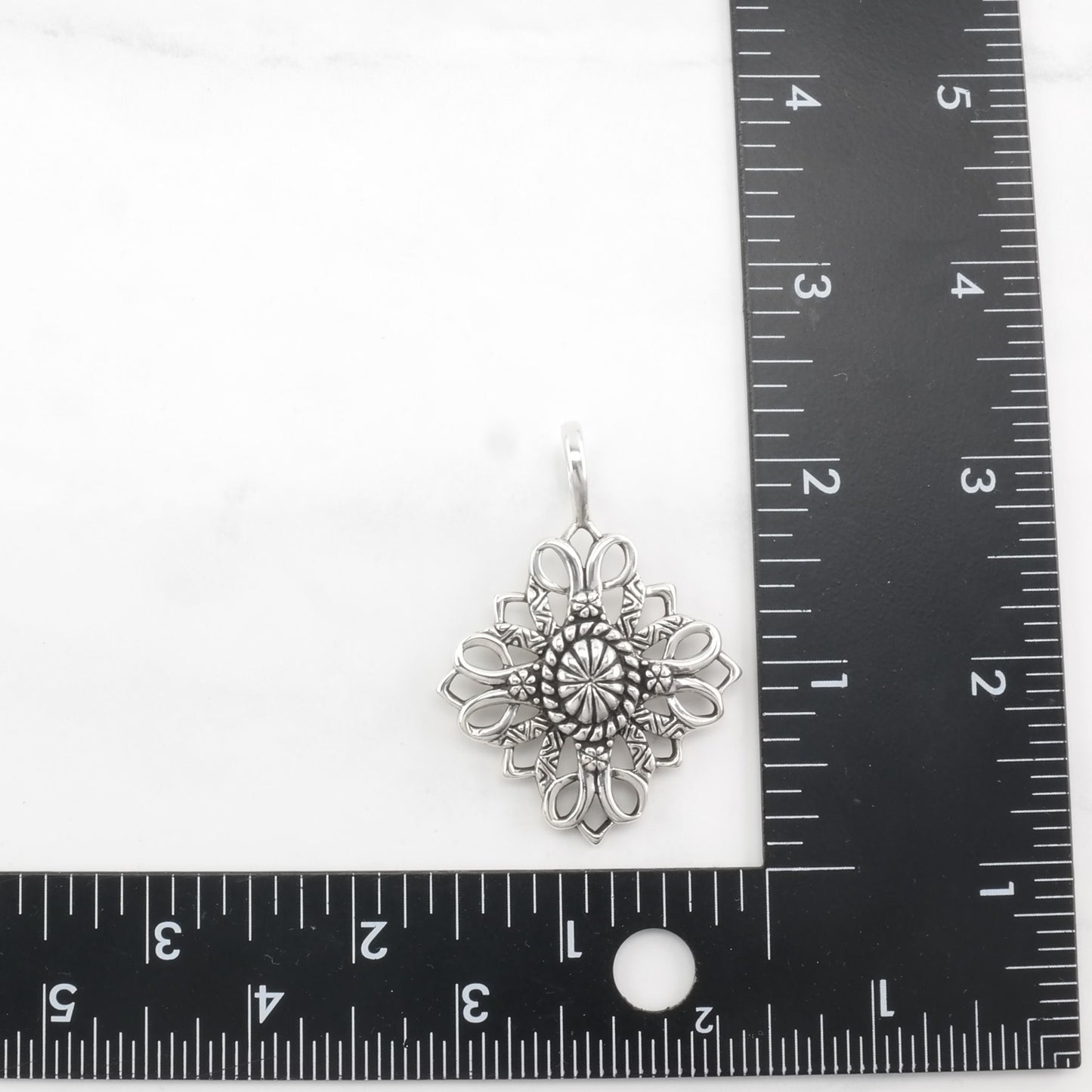 Vintage Carolyn Pollack Flower Sterling Silver Pendant