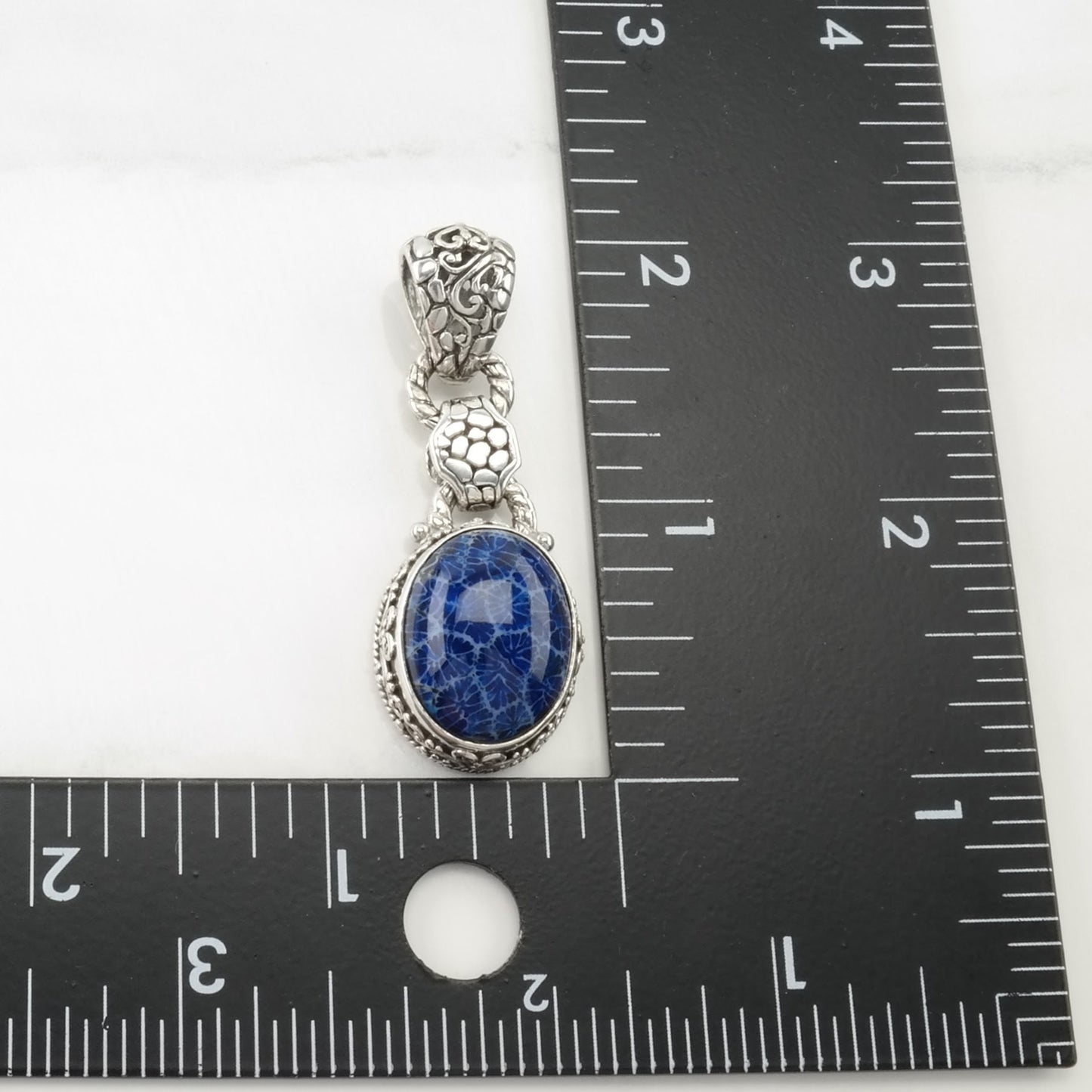 Choice of Vintage Sarda Scroll Floral Sterling Silver Pendant