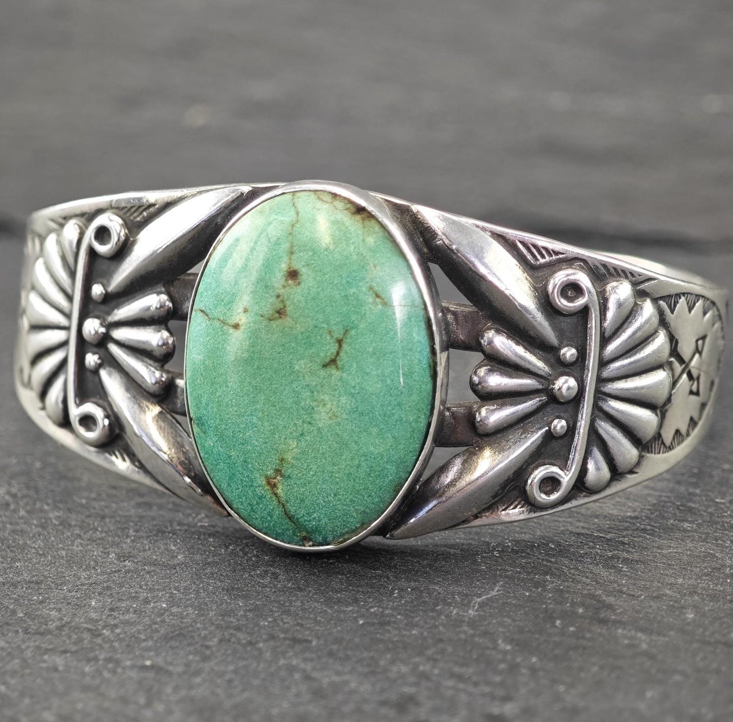Fred Harvey Era, Sterling Silver Cuff Bracelet