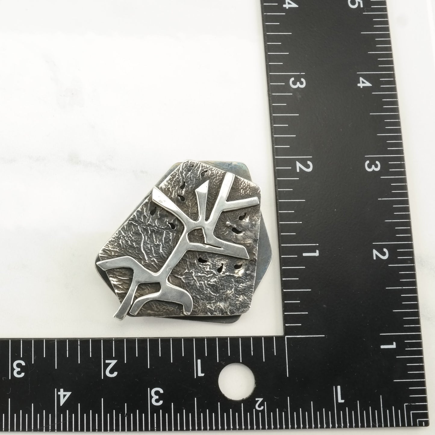 Vintage Overlay 3 Dimensional Sterling Silver Pendant
