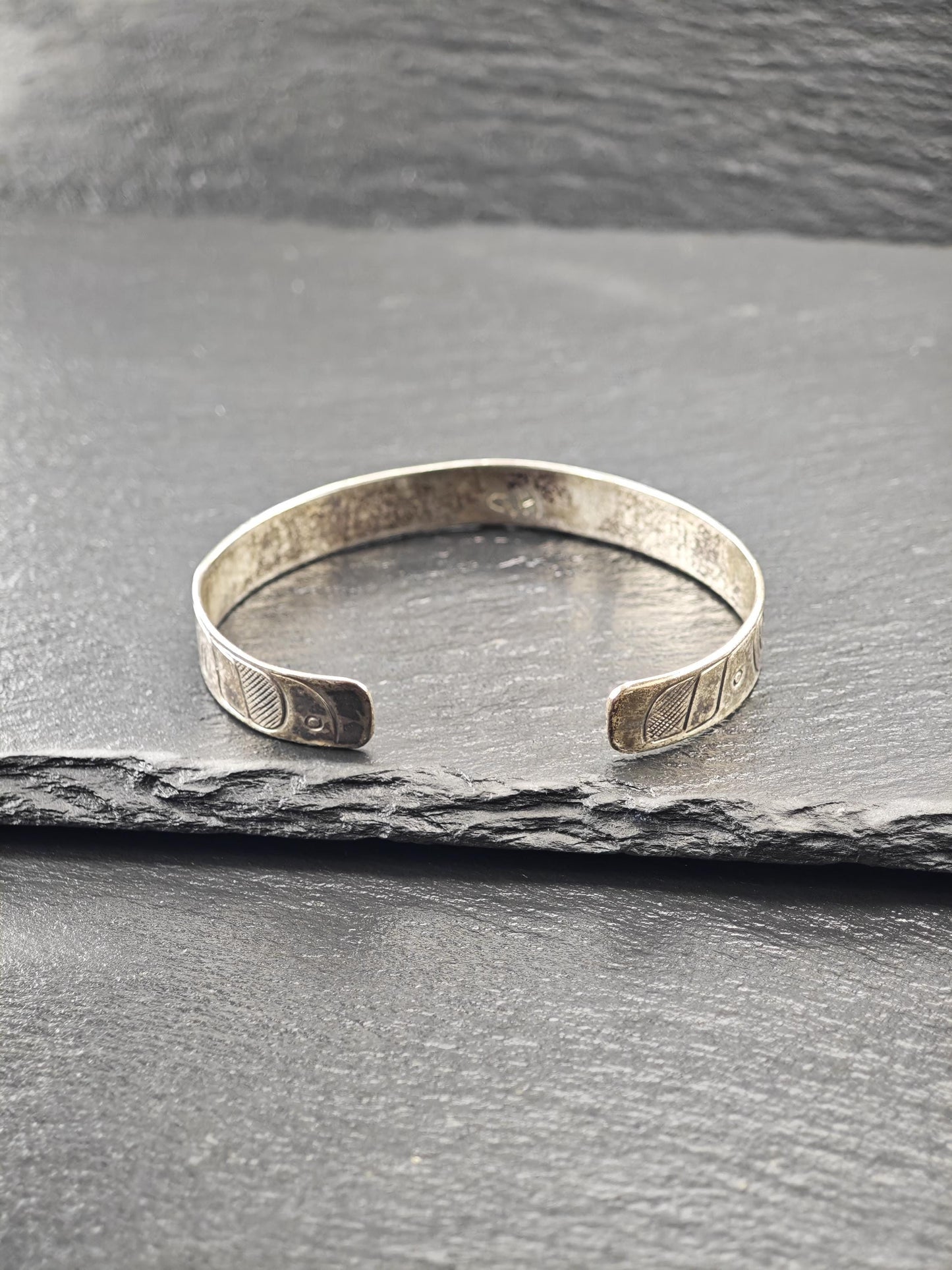 Vintage PNW Cuff Bracelet Sterling Silver
