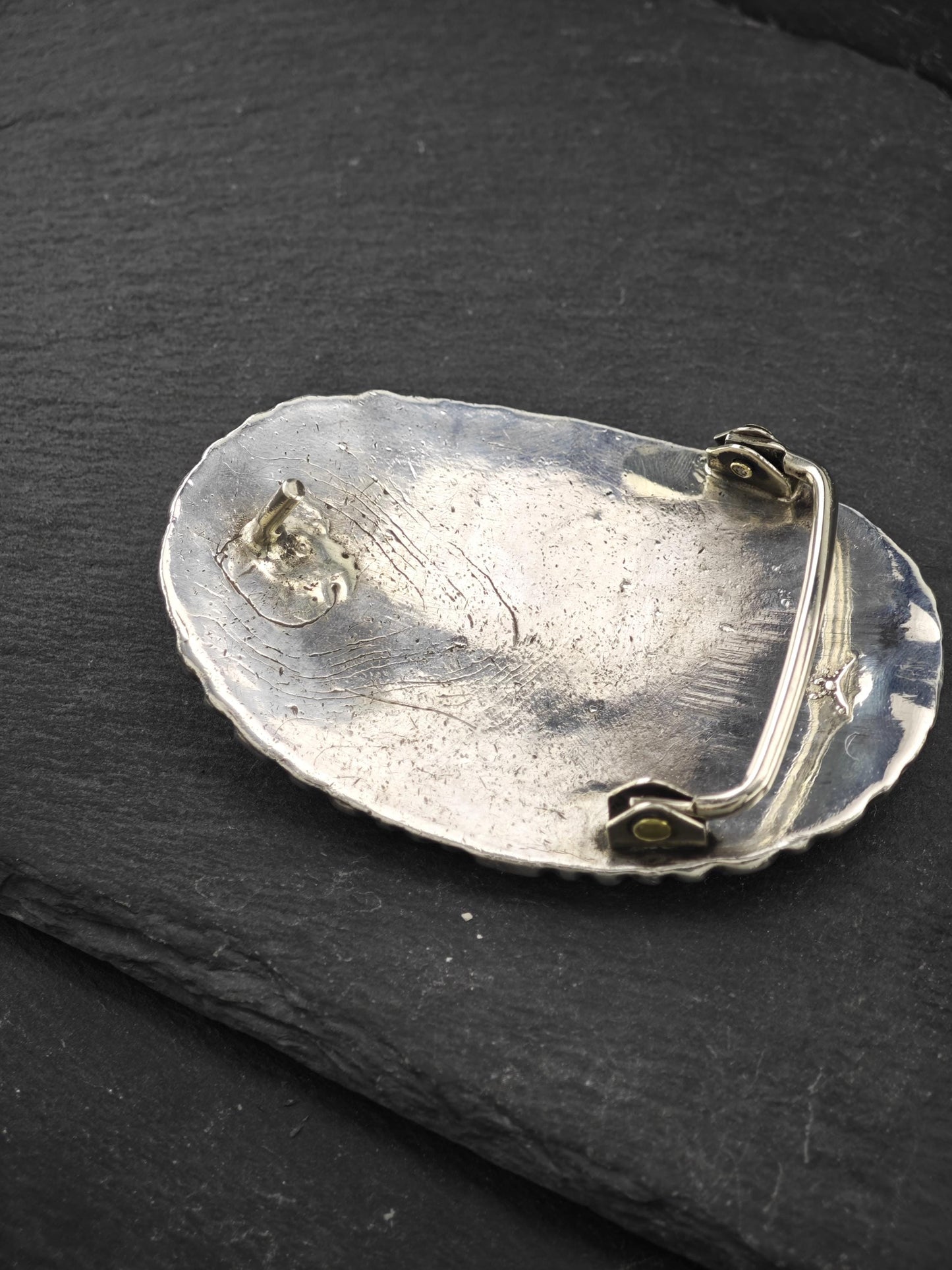 Attr Dan Simplicio Zuni, Native American Belt Buckle Sterling Silver