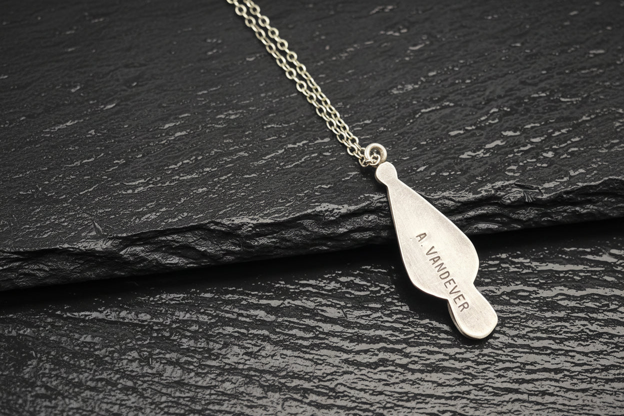Minimalist Native American Turquoise Necklace Sterling Silver N2519