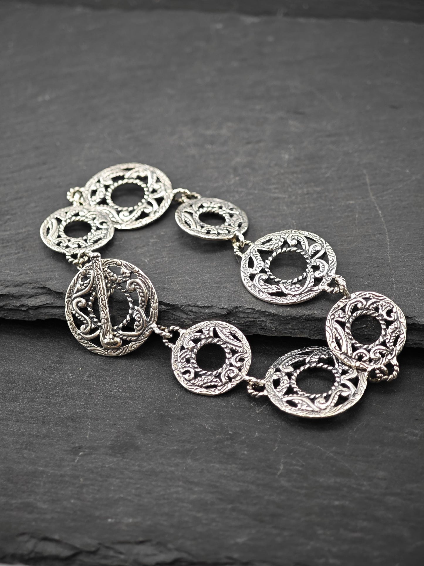 Vintage Carolyn Pollack Rodeo Romance Toggle Bracelet