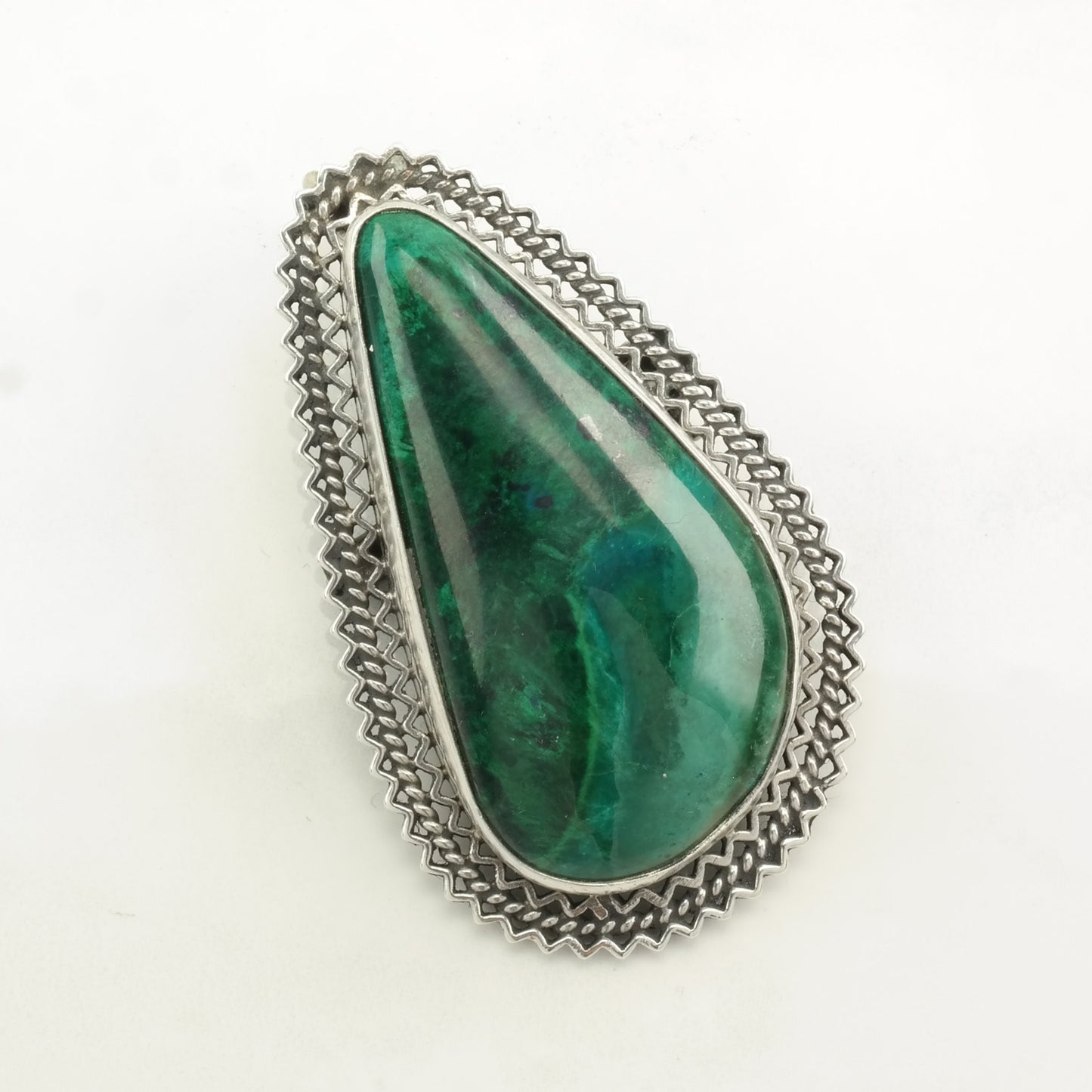 Vintage Israeli Eilat Stone Sterling Silver Pendant