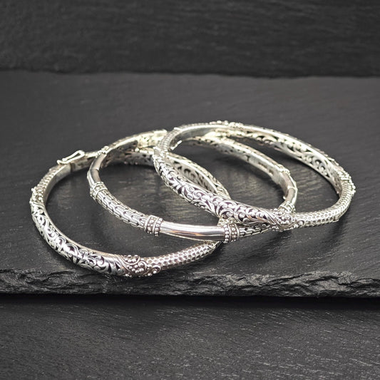Vintage Sarda, Bangle Bracelets Sterling Silver