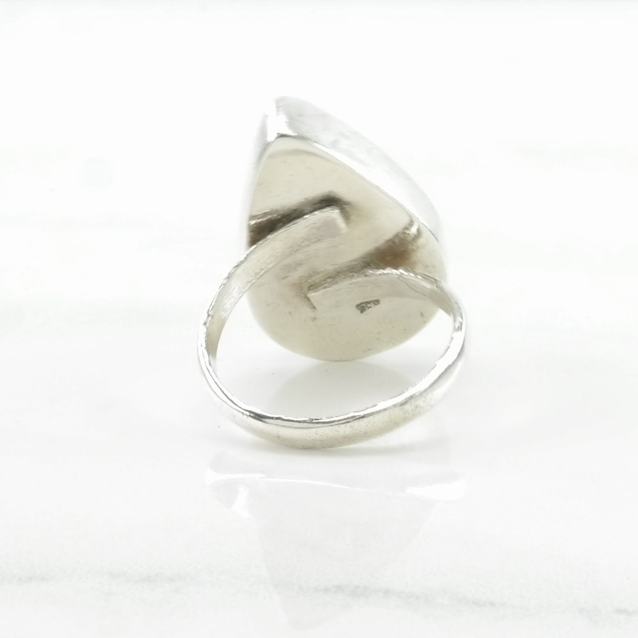 Sterling Silver Ring Larimar Teardrop Blue Sz8 1/4 R5243