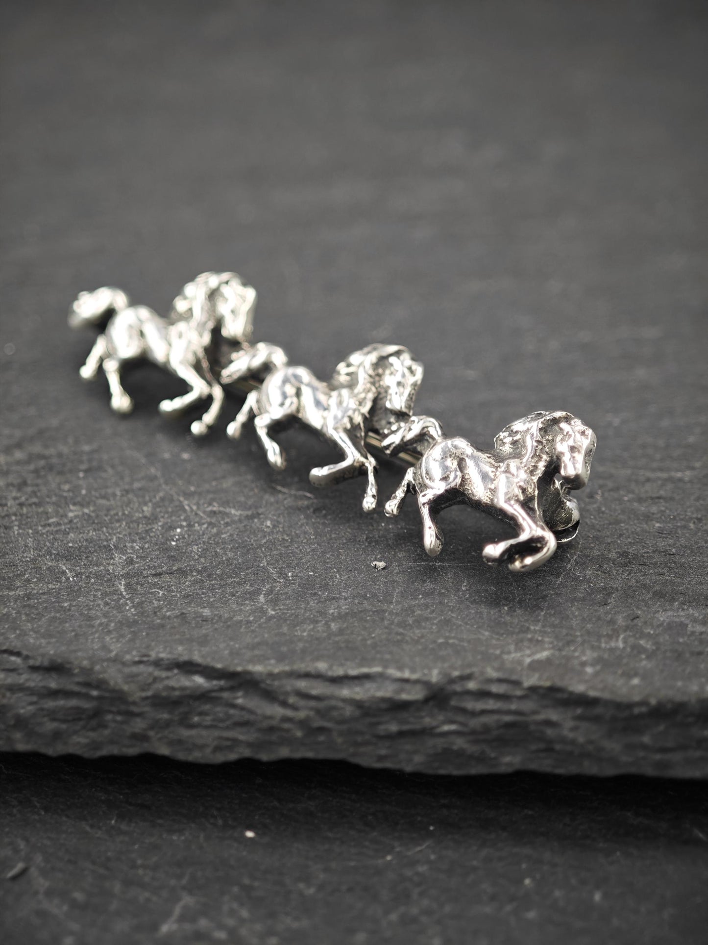 Cini, Horses Sterling Silver Brooch