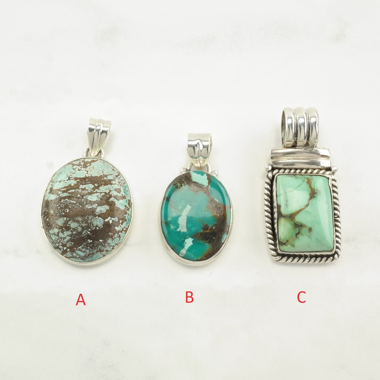 Vintage Southwest Turquoise Sterling Silver Pendant