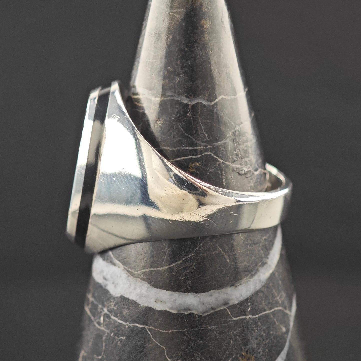 Navajo, Eagle Inlay Ring Sterling Silver