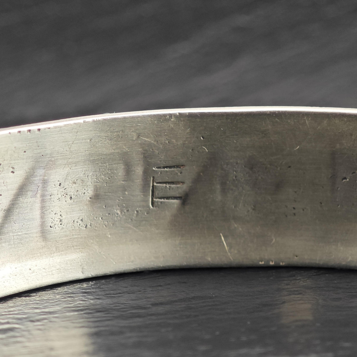 Native American Overlay Sterling Silver Cuff Bracelet Sz 7 1/2" BR3191
