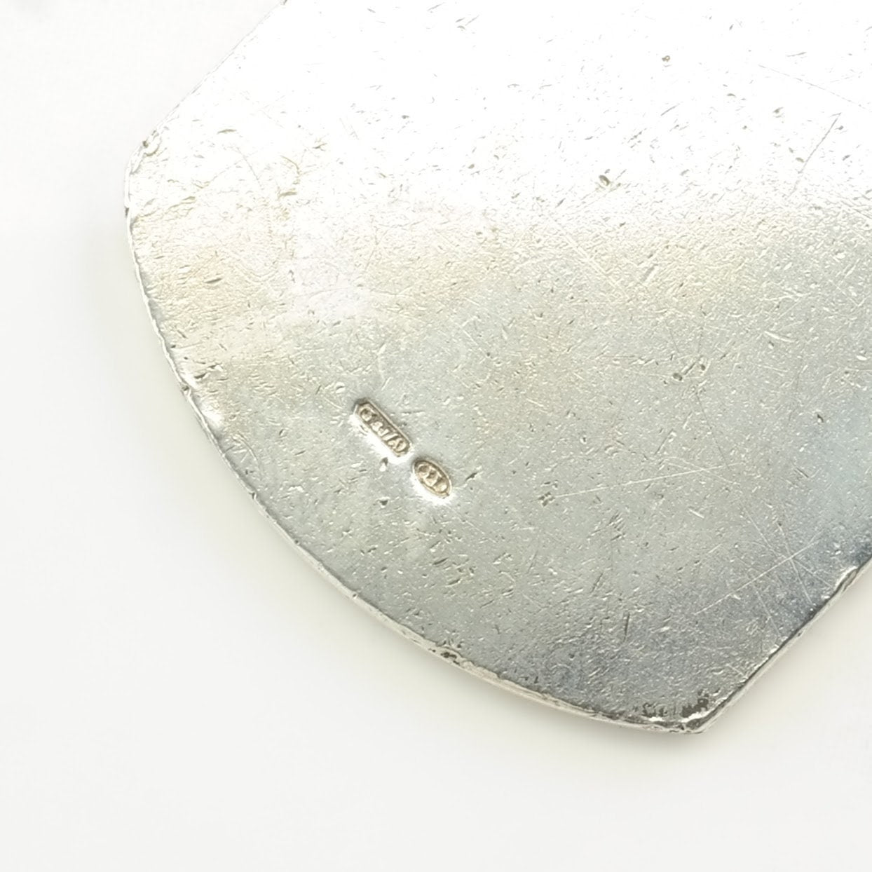 Vintage Gucci Dog Tag Sterling Silver Pendant