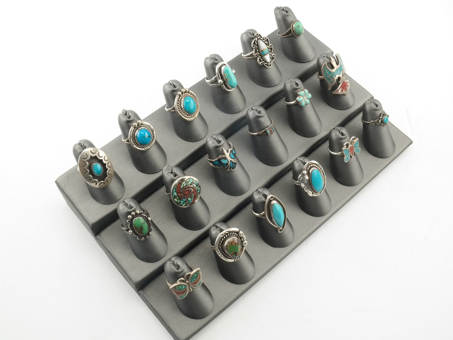 Choice Sterling Silver Turquoise Size 4-5 1/2 Rings Variety