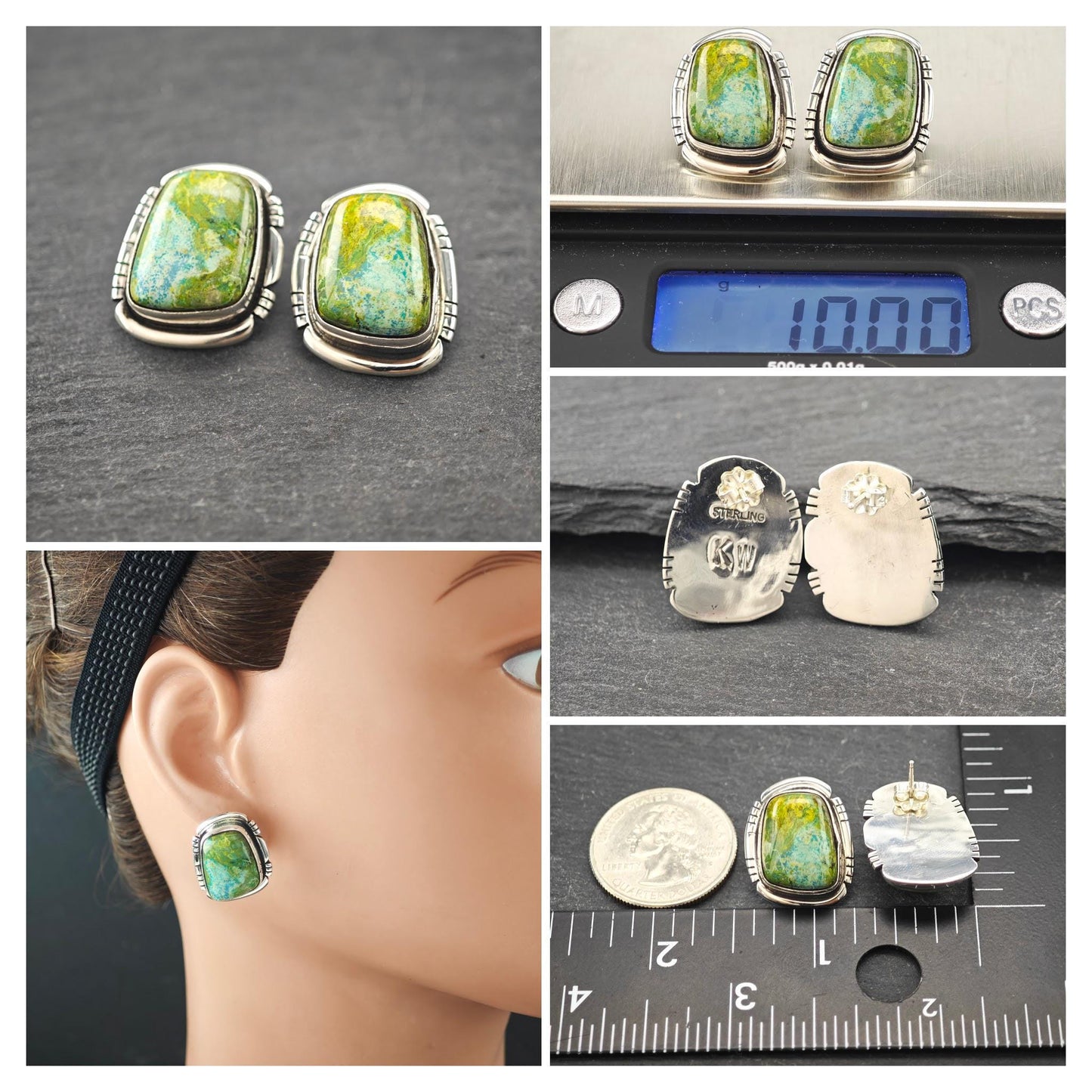 Choice of Native American Stud Earrings Sterling Silver