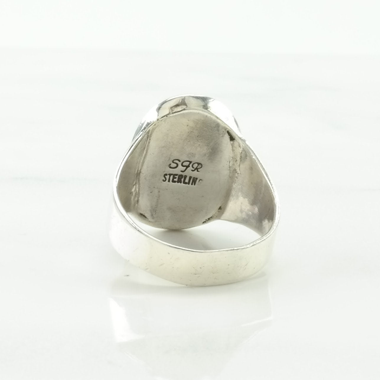 Vintage Native American Silver Ring Turquoise Sterling Blue Size 6 1/2