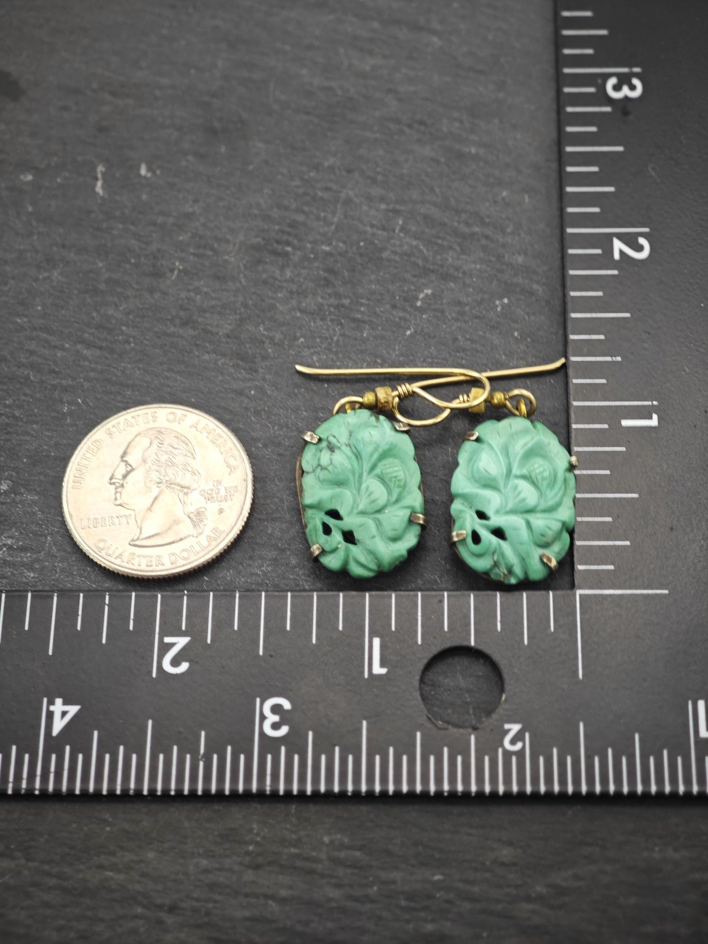 Vintage Chinese Export, Fish Hook Earrings Sterling Silver