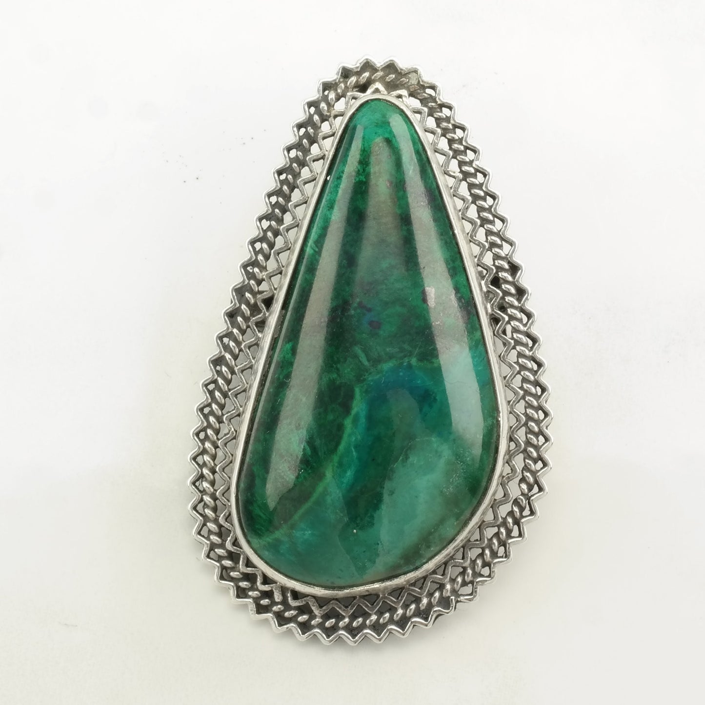 Vintage Israeli Eilat Stone Sterling Silver Pendant